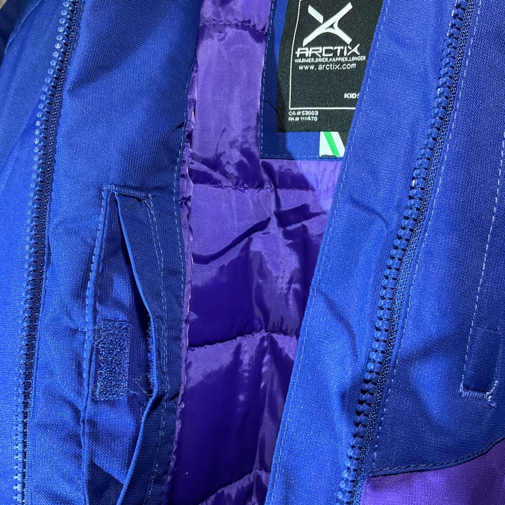Arctix Girls Frost Insulated Winter Jacket, Blue Night Navy, Large - Picture 10 of 11